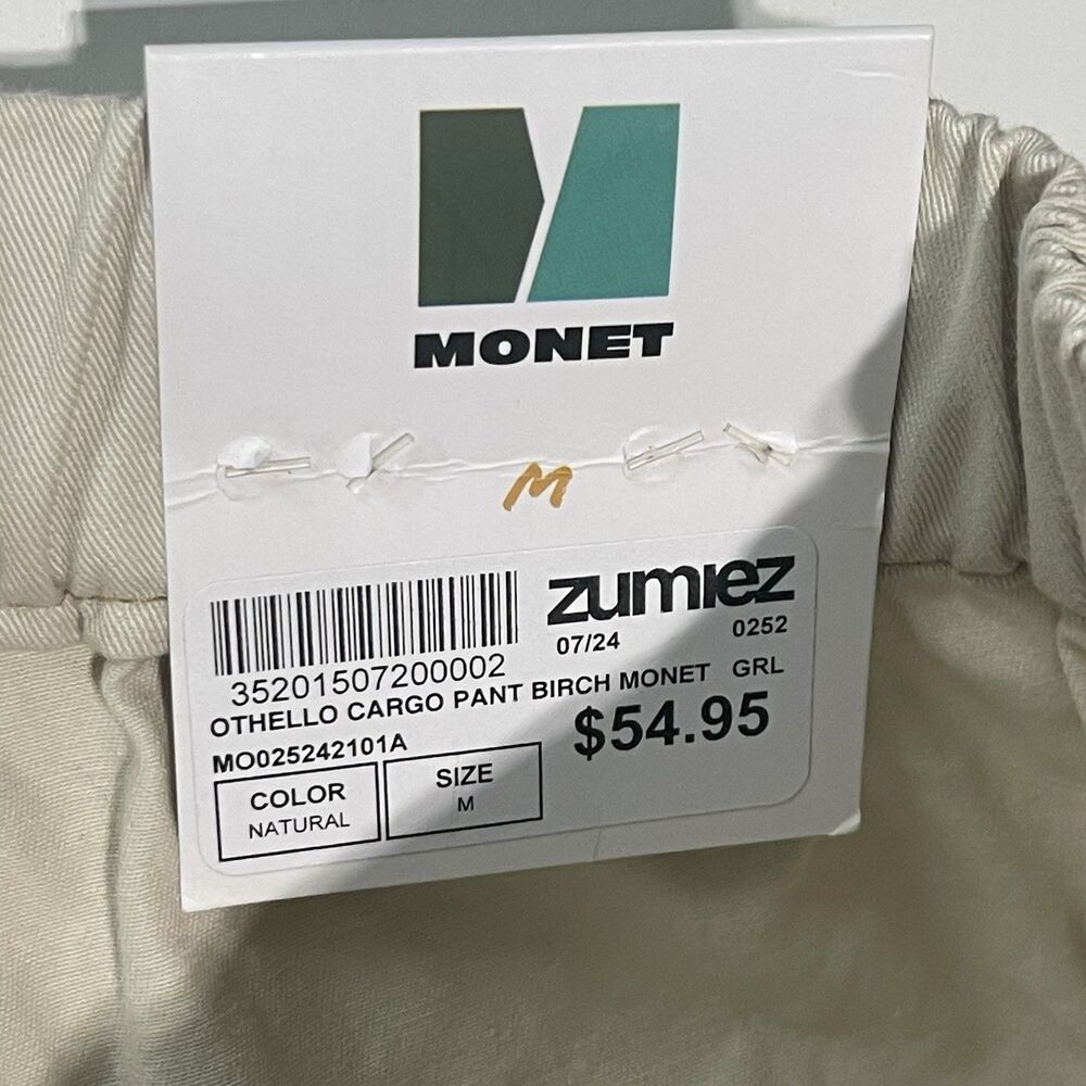Monet Othello Skateboards Cargo Pants Tan Straight Leg Casual Size Medium New - Picture 4 of 8